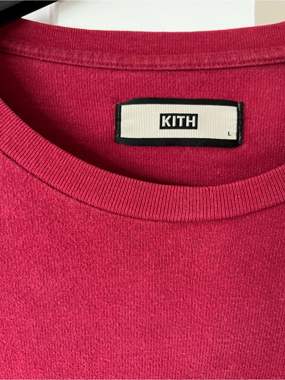 Kith Solid Raspberry Logo Tee - Picture 2 of 5